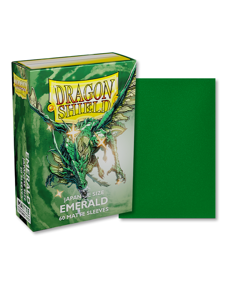 Dragon Shield Emerald Matte Sleeves - Japanese Size