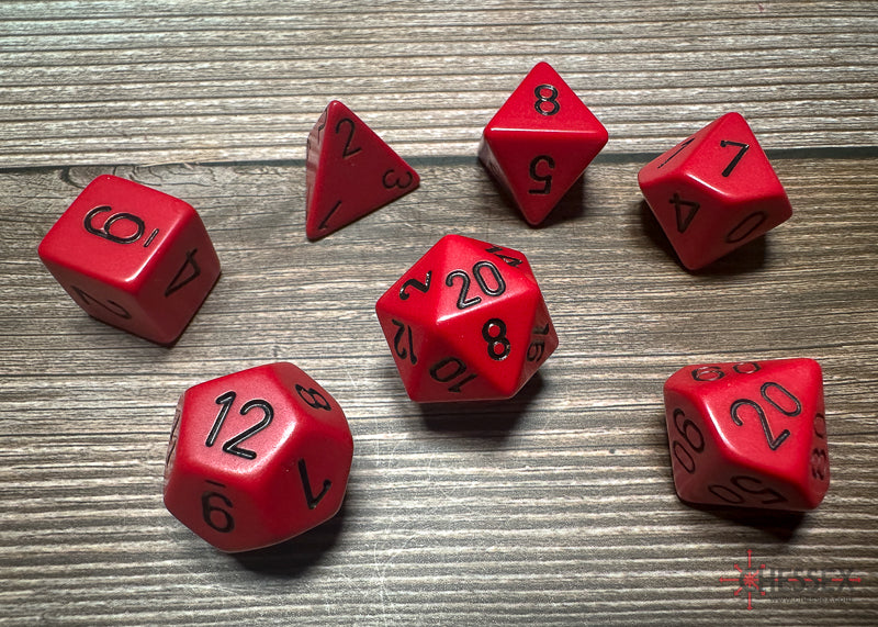 Chessex Red/black Polyhedral 7-Die Set