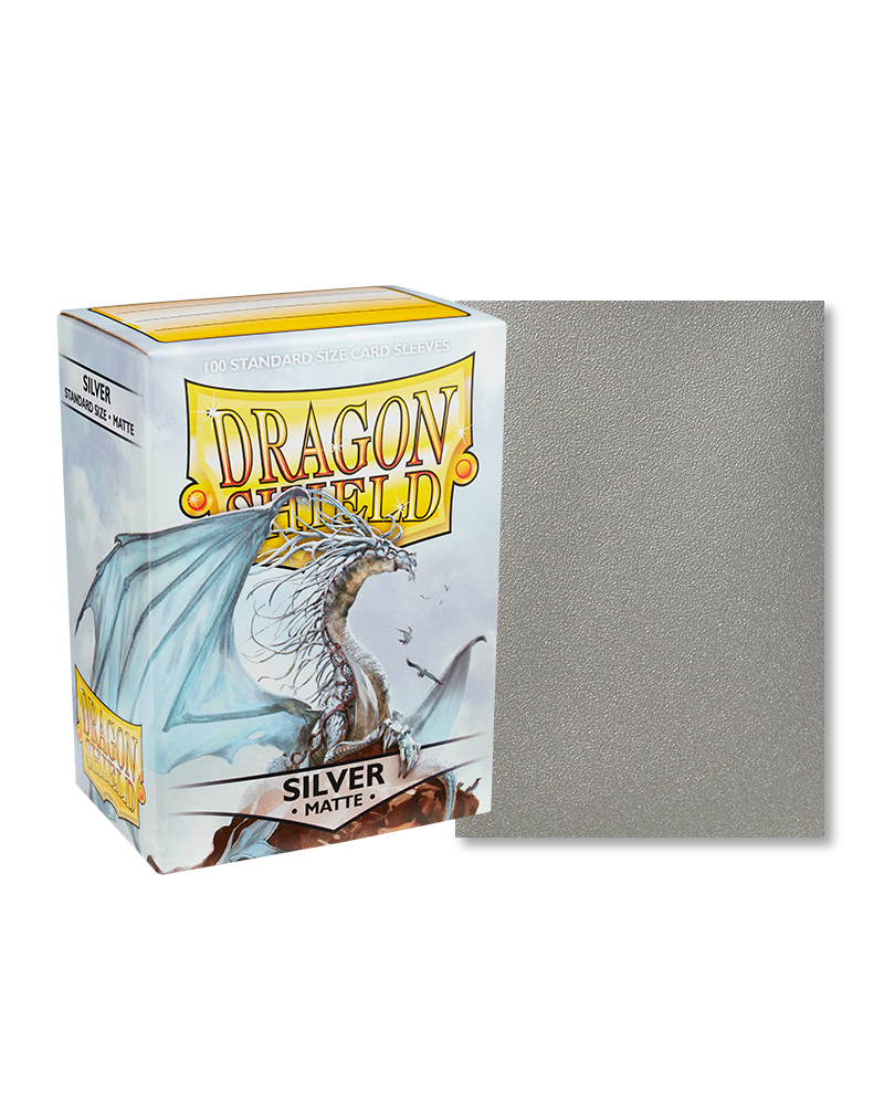 Dragon Shield Silver Matte Sleeves - Standard Size
