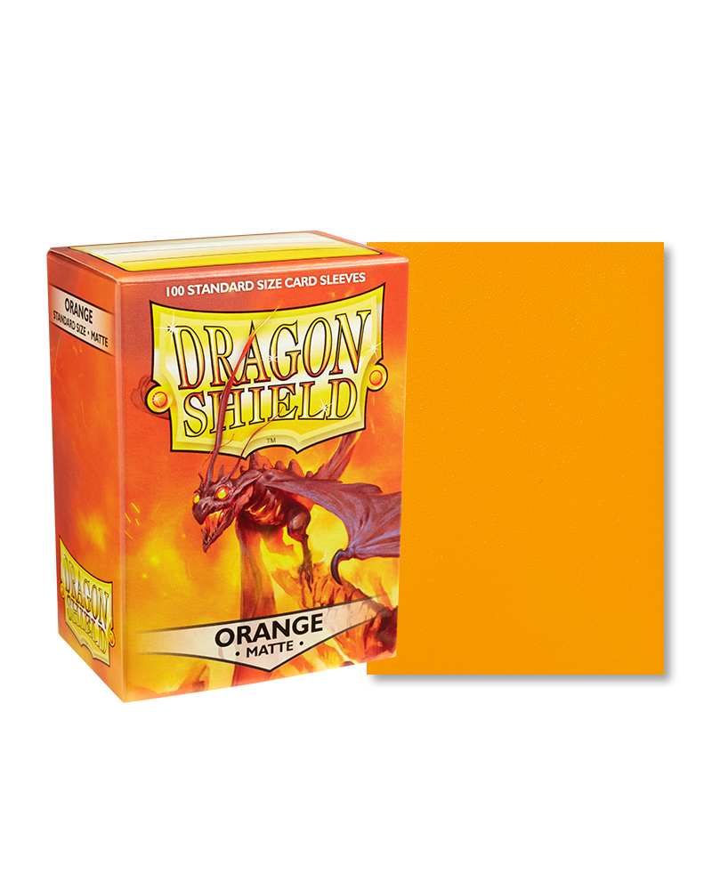 Dragon Shield Orange Matte Sleeves - Standard Size