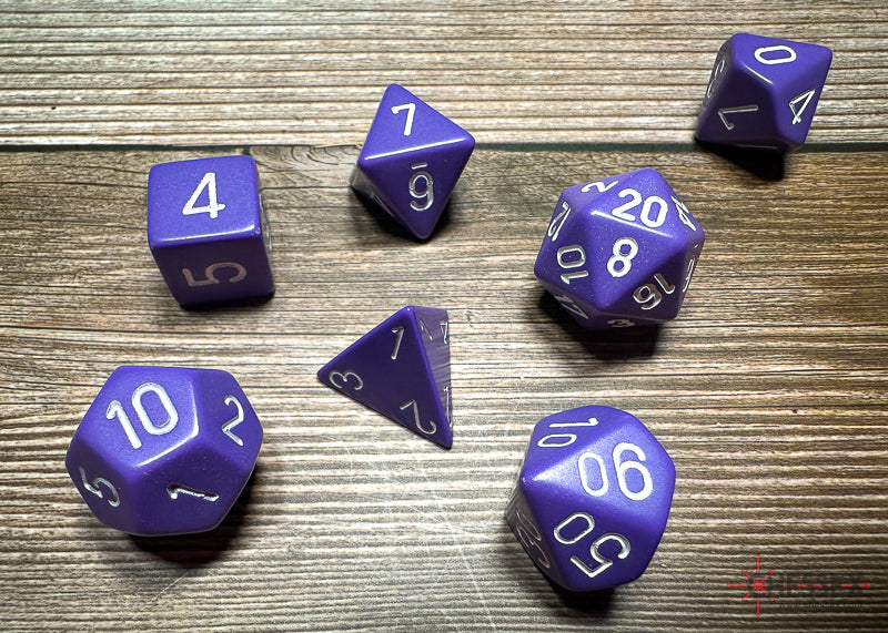 Chessex Purple/white Polyhedral 7-Die Set