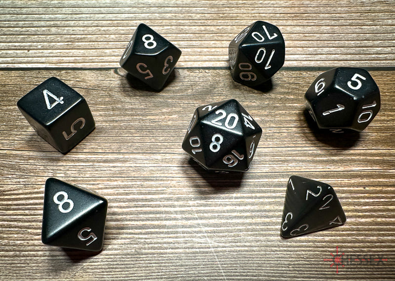 Chessex Black/white Polyhedral 7-Die Set