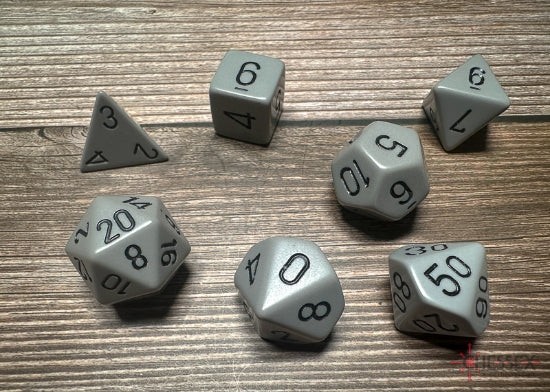Chessex Dark Grey/black Polyhedral 7-Die Set