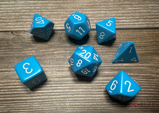 Chessex Light Blue/white Polyhedral 7-Die Set