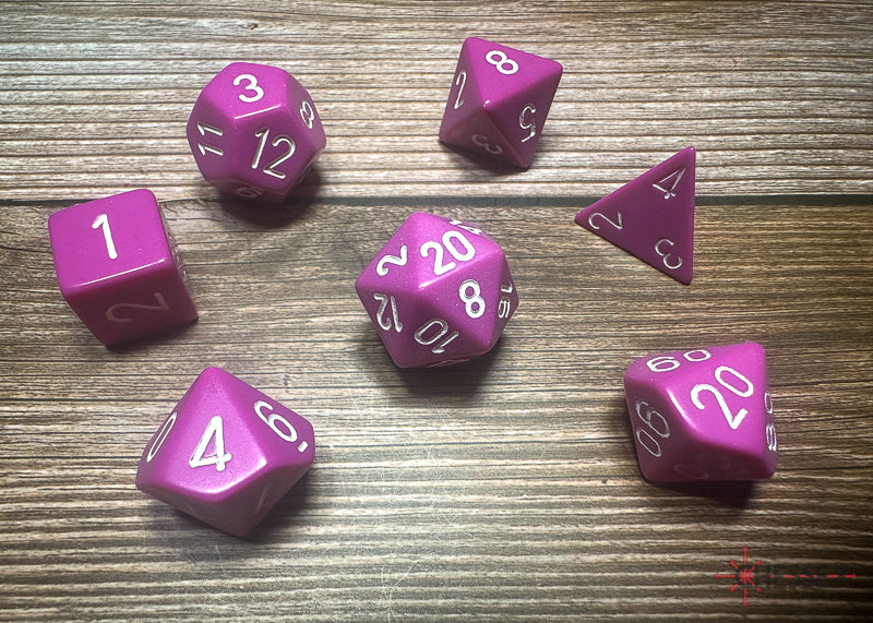 Chessex Light Purple/white Polyhedral 7-Die Set